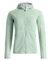 Mikina ORTOVOX Fleece Light Grid Hoody Women's Green Acid
